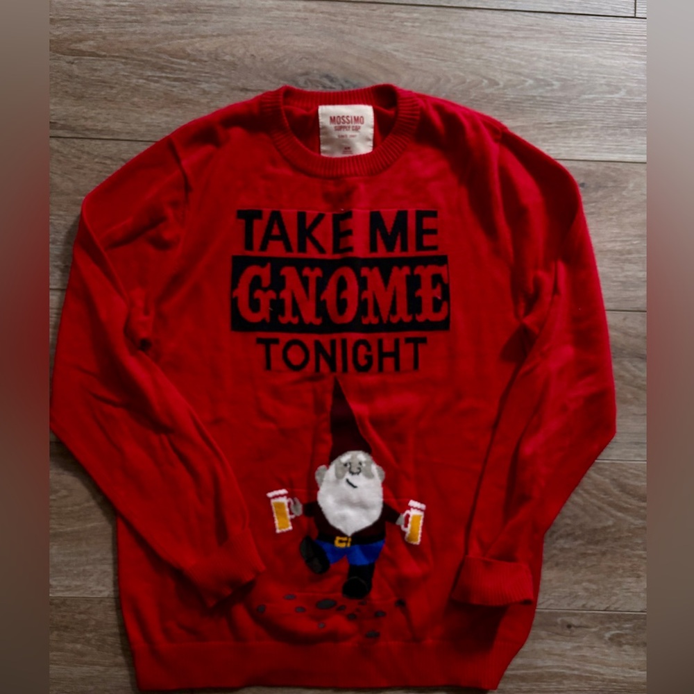 Mossimo Supply Co. Unisex (Men’s Sizing) Party Gnome Ugly Christmas Sweater Med